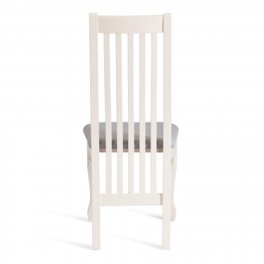 Стул Tetchair DOLCE мягкое сидение бук, 40х46х100см, ivory white, велюр Tenerife Ultimate grey
