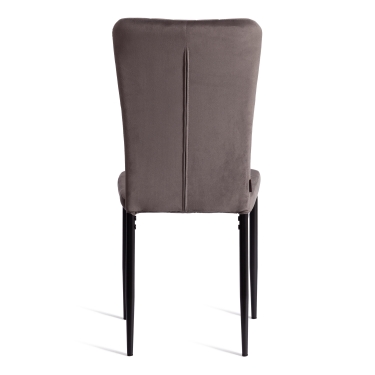 Стул Tetchair VERTER mod. BC577-DC металл, флок, 41 х 52 х 95 см, Dark grey темно-серый HLR24 / черный