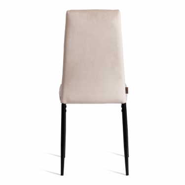 Стул Tetchair Easy mod. JSC02-1 металл, флок, 41 х 52 х 96 см, beige молочный HLR2 / черный
