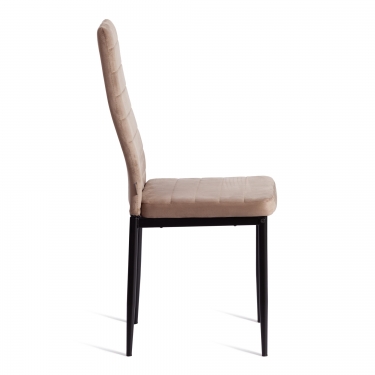 Стул Tetchair Easy mod. JSC02-1 металл, флок, 41 х 52 х 96 см, Beige бежевый HLR8 / черный