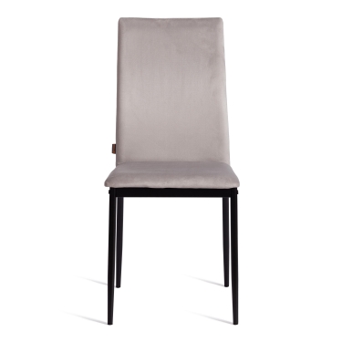Стул Tetchair CAPRI mod. BC565-DC металл, флок, 43 х 53 х 92 см, Light grey светло-серый HLR14 / черный