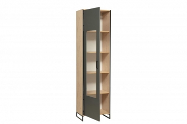 Шкаф-витрина Олмеко Доната 46.01 Дуб бунратти светлый Диамант серый