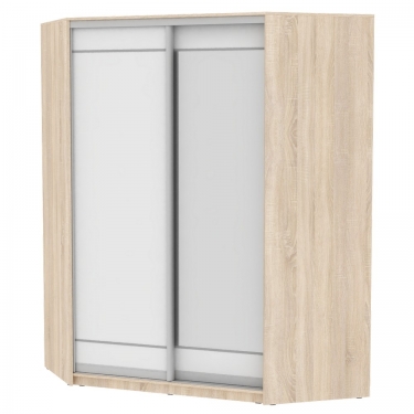 Шкаф-купе Аларти YA-198х1400-568-4ДСС-Белый-D1D2
