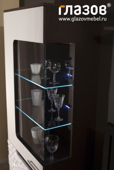 Низкий корпус витрины Глазовская МФ WYSPAA 2 Венге гостиная