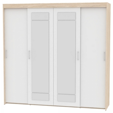 Шкаф-купе Аларти T-5-230х235х60-MДСС-Белый-7