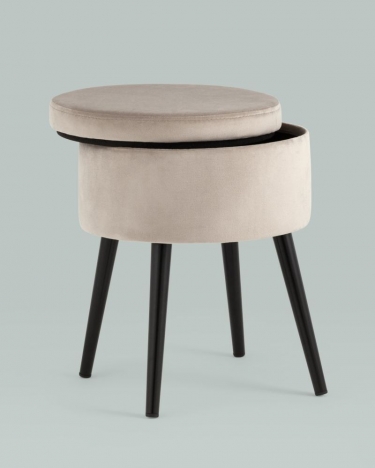 Пуф Stool Group Клайс с ящиком велюр Светло-серый