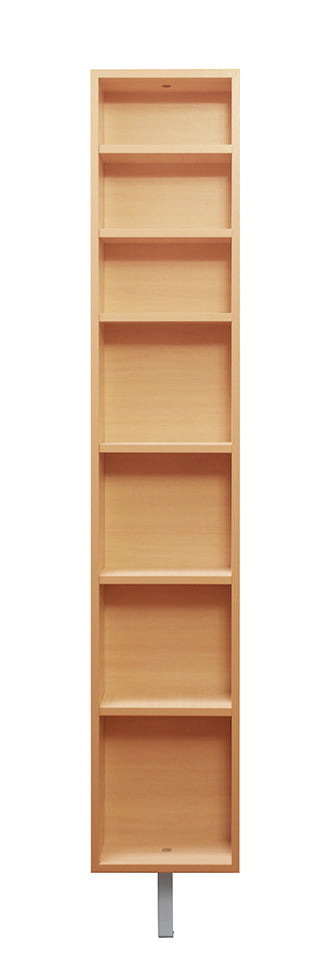 Поворотный шкаф Shelf-on в белом глянцевом стекле Зум Шелф Молочный дуб