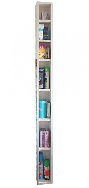 Поворотный шкаф Shelf-on в черном глянцевом стекле Иглу Шелф Беленый дуб