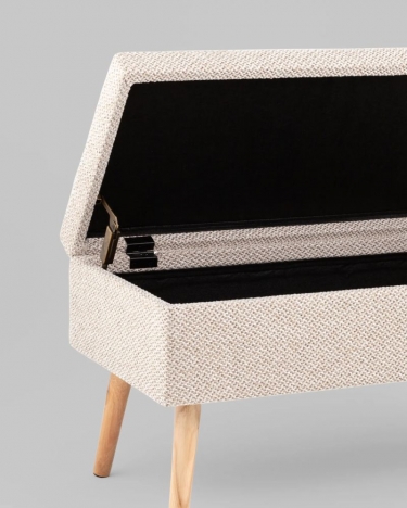 Банкетка Stool Group Сторми с ящиком бежевый
