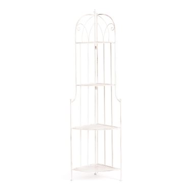 Этажерка угловая Tetchair Secret De Maison Nicole PL08-10338 стальной сплав, античный белый, 48х33х159 см