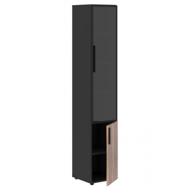 Шкаф-колонка комбинированный правый Skyland VELION VENEER VRHCS 40.2 R Американский орех Яшма черная