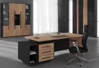 Кабинет руководителя Skyland VELION VENEER 05 Американский орех Яшма черная