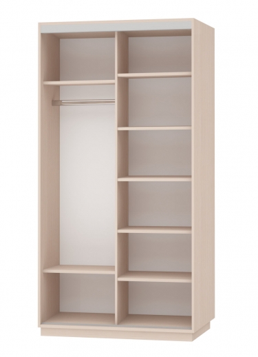 Шкаф-купе двухдверный Е1 Экспресс Дуо Экспенс 1200х2200h Белый снег
