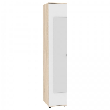 Шкаф распашный Аларти Алиса H1_M 2230х400х540 с торцевой ручкой ДСС-Белый