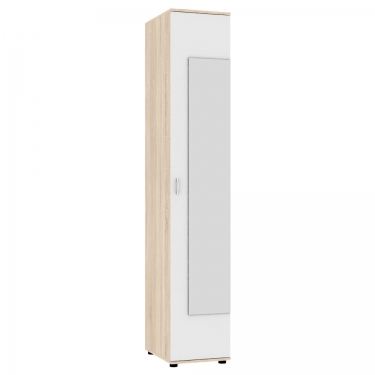 Шкаф распашный Аларти Алиса H1_M 2230х400х540 ручка скоба 96мм ДСС-Белый