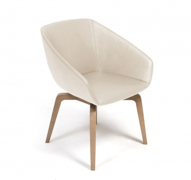 Кресло для посетителя Profoffice ALMA WOOD L3 oak Ivory 22042