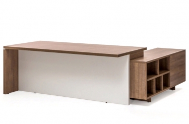 Стол на опорной тумбе L243 Profoffice TERRA 105/DB/W3/DB/DB.W3.07 Капучино