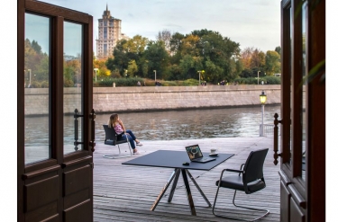 Стол для переговоров Profoffice ANCONA 107 802 f.white0032 Белый Хром