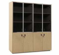 Шкаф комбинированный x 2 Profoffice EXE 101 728 OAK 09 Дуб светлый Черный