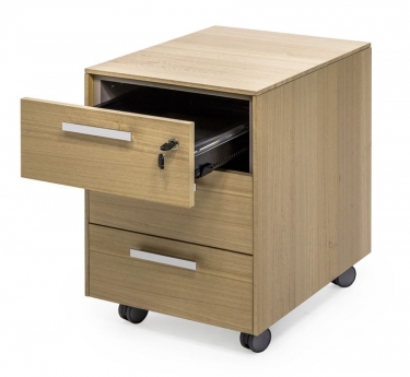 Тумба подкатная 3 ящика Profoffice ENZO 109 501 ECL-L 51 Светлый эвкалипт Хром