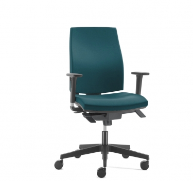 Кресло офисное Profoffice JOB 215 2D black Velvet Lux 85 Бирюзовое