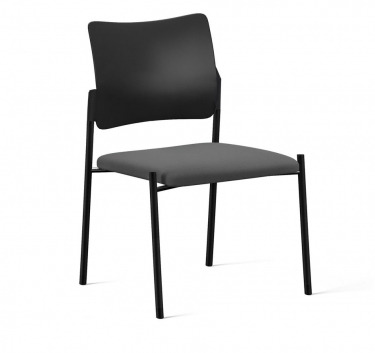 Кресло на черных опорах без подлокотников Profoffice PINKO plastic 4legs black Montana 804 noArms Серый Черный