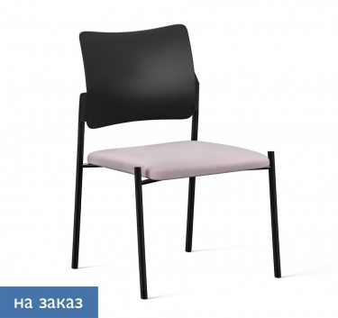 Кресло на черных опорах без подлокотников Profoffice PINKO plastic 4legs black Jade9502 noArms Серый Черный