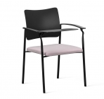Кресло на черных опорах со столиком Profoffice PINKO plastic 4legs black Jade9502 Arms+WT Серый Черный