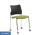 Кресло на колесах, без подлокотников Profoffice Pinko plastic cast Kiton 08 noArms Зеленый Черный Хром