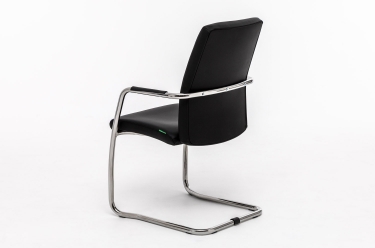 Кресло на полозьях Profoffice WELL_SEAT slide Ecotex 3001 black Черный Хром