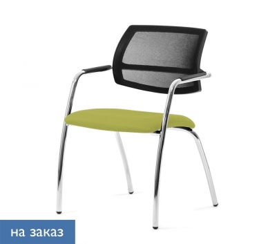 Кресло на 4-х опорах Profoffice Urban Mesh 4legs Kiton 08 Зеленый Хром