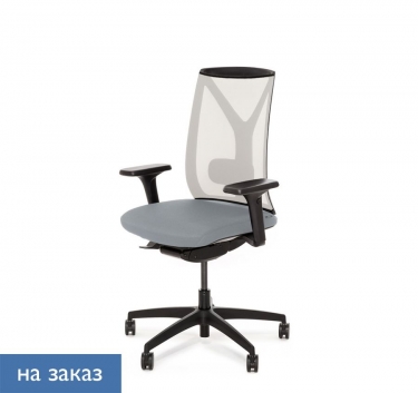 Кресло Profoffice DION Mesh Bl 870 1D alum Jade9502 Серый Хром