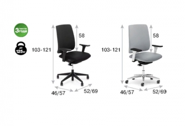 Кресло с подголовником Profoffice DION 870 1D black SLW 50 headrest hanger Черное