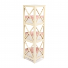 Угловая этажерка Tetchair Secret de Maison ANGULAIRE 3 mod. PE-04 paulownia, мдф, 34x34x123см, butter white слоновая кость, ткань - красная клетка