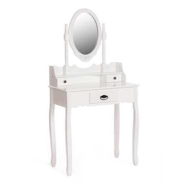 Туалетный столик с зеркалом и табуретом Tetchair Secret De Maison GAUDE mod. TT-DT003 МДФ+Павловния, 7540145, Белый White