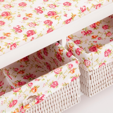 Обувница с 2-я корзинами Tetchair Secret De Maison RIMI mod.TT-BH003 МДФ+Павловния, 803347, Белый White