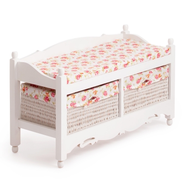 Обувница с 2-я корзинами Tetchair Secret De Maison RIMI mod.TT-BH003 МДФ+Павловния, 803347, Белый White