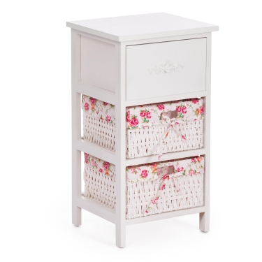 Тумба с 2 корзинами и ящиком Tetchair Secret De Maison FANTASIE 3 mod. 4326 Белый