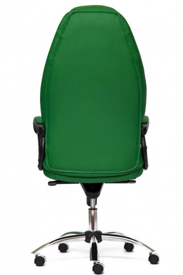 Кресло Tetchair BOSS Lux кож/зам, зеленый/зеленый перфорированный, 36-001/36-001/06