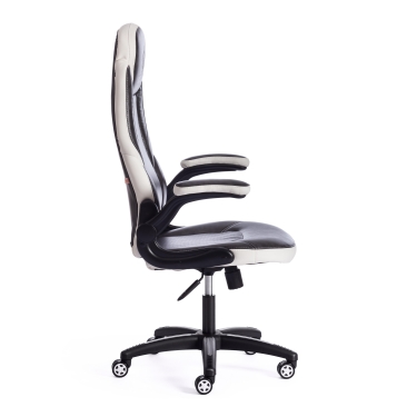 Кресло Tetchair BAZUKA кож/зам, серый/белый , 2TONE/2TONE перф/36-01