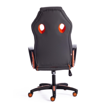 Кресло Tetchair RACER кож/зам/ткань, металлик/оранжевый, 36/07