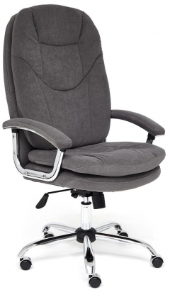 Кресло Tetchair SOFTY LUX флок , серый, 29