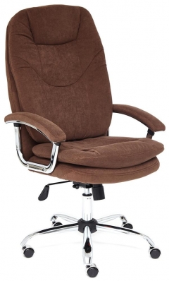 Кресло Tetchair SOFTY LUX флок , коричневый, 6