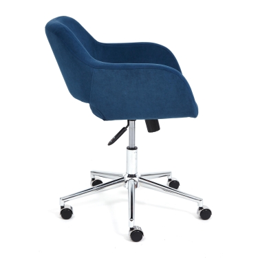 Кресло Tetchair MODENA хром флок , синий, 32