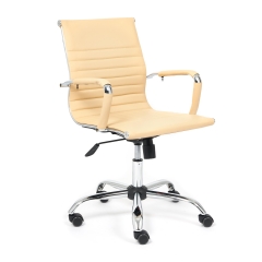 Кресло Tetchair URBAN-LOW кож/зам, бежевый, 36-34