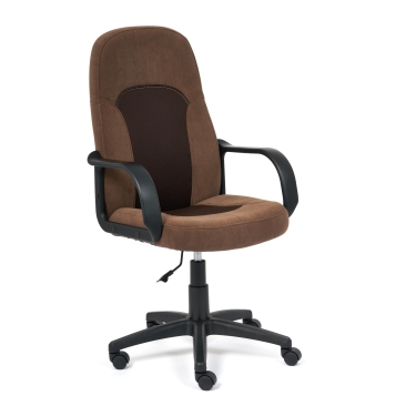 Кресло Tetchair PARMA флок/ткань, коричневый, 6/TW-24