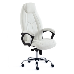 Кресло Tetchair BOSS Lux кож/зам, белый, 36-01/36-01/06