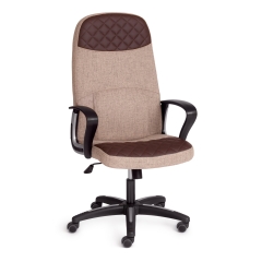 Кресло Tetchair ADVANCE ткань/кож/зам, светло-коричневый/коричневый, фостер 03/36-36
