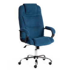 Кресло Tetchair BERGAMO хром 22 флок , синий, 32