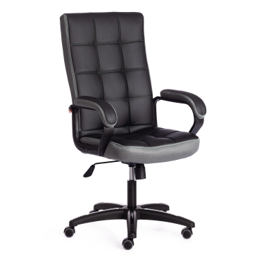 Кресло Tetchair TRENDY 22 кож/зам/ткань, черный/серый, 36-6/12